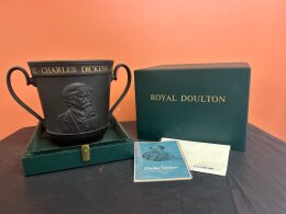 46. Large Royal Doulton Dickens Loving Cup With Case