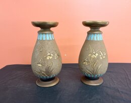 67. Pair Of Royal Doulton Nine Inch Vases