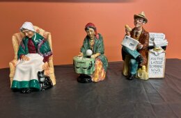 94. Three (3) Royal Doulton Figures - Fortune Teller - Stop Press - Forty Winks