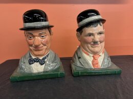 107. Laurel And Hardy Royal Doulton Bookends