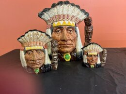 200. Three (3) Royal Doulton - North American Indian